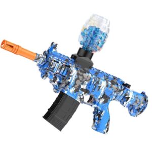 MSMV Electric Gel Ball Blaster, featuring a toy gun with a striking blue and black paint design for imaginative play.